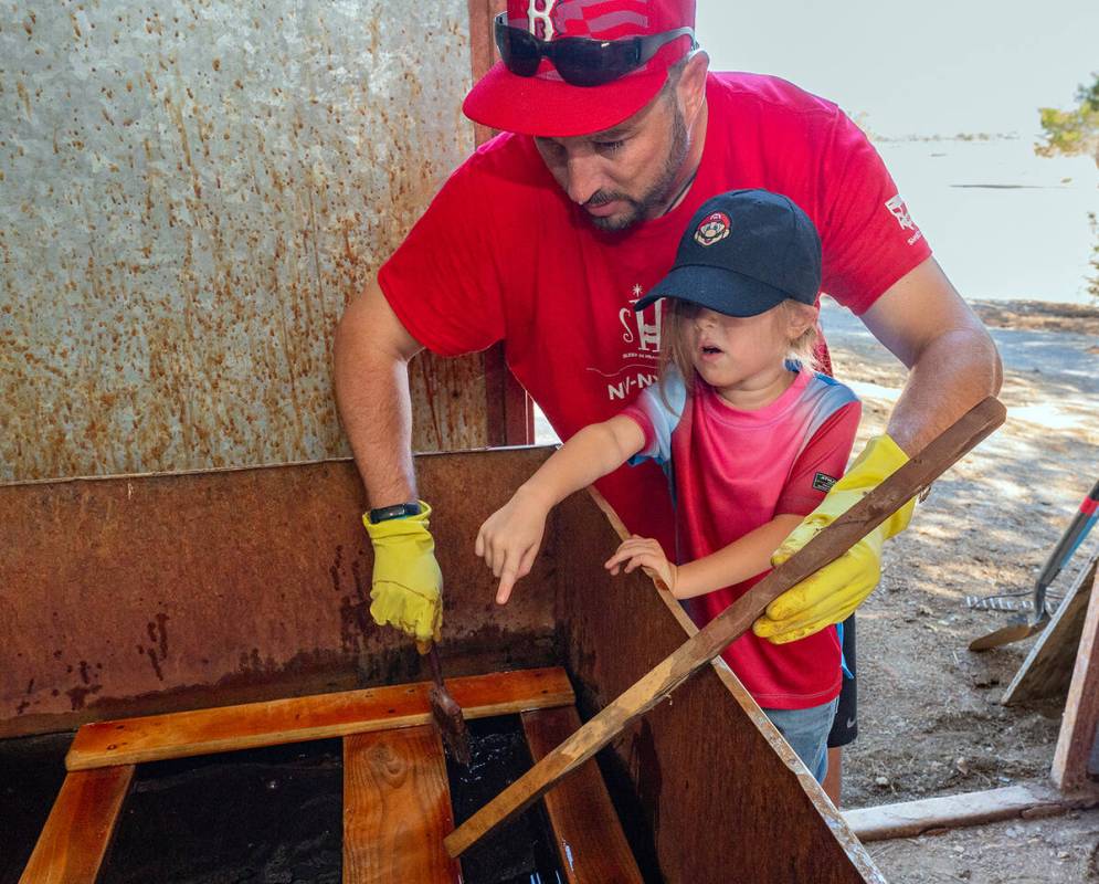 John Clausen/Pahrump Valley Times Volunteers of all ages took part in the Sleep in Heavenly Pea ...