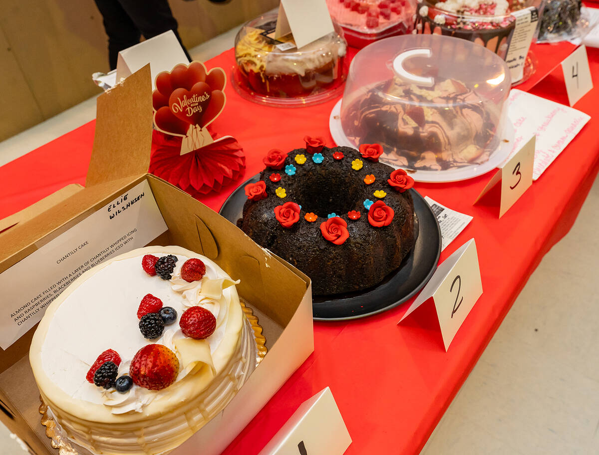 John Clausen/Pahrump Valley Times All sorts of cakes were on display for bidders to view before ...
