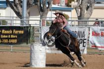 Horace Langford Jr./Pahrump Valley Times Shown in the barrel racing competition is Kylie Ann Be ...
