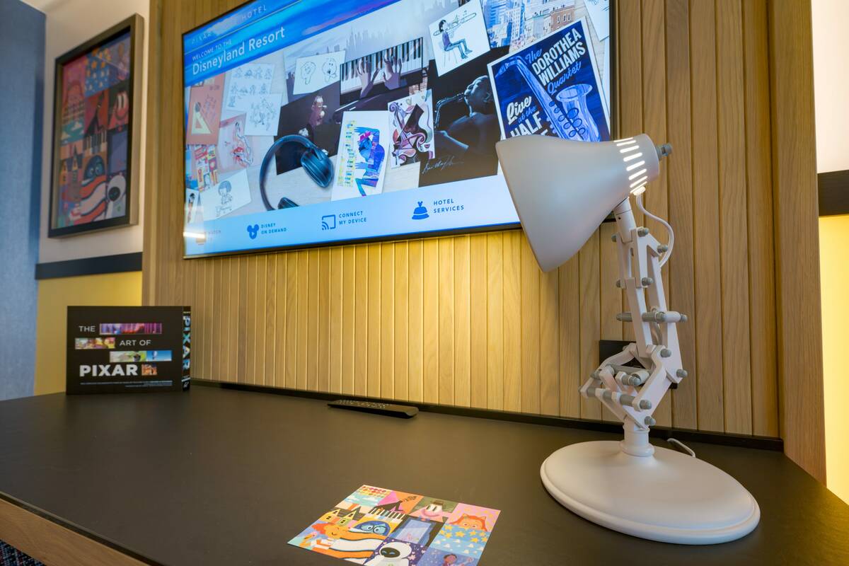 With whimsical nods to Pixar Animation Studios such as lighting reminiscent of the Pixar Lamp a ...