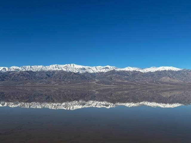 National Park Service Lake Manly, the temporary lake in Badwater Basin caused by the above norm ...