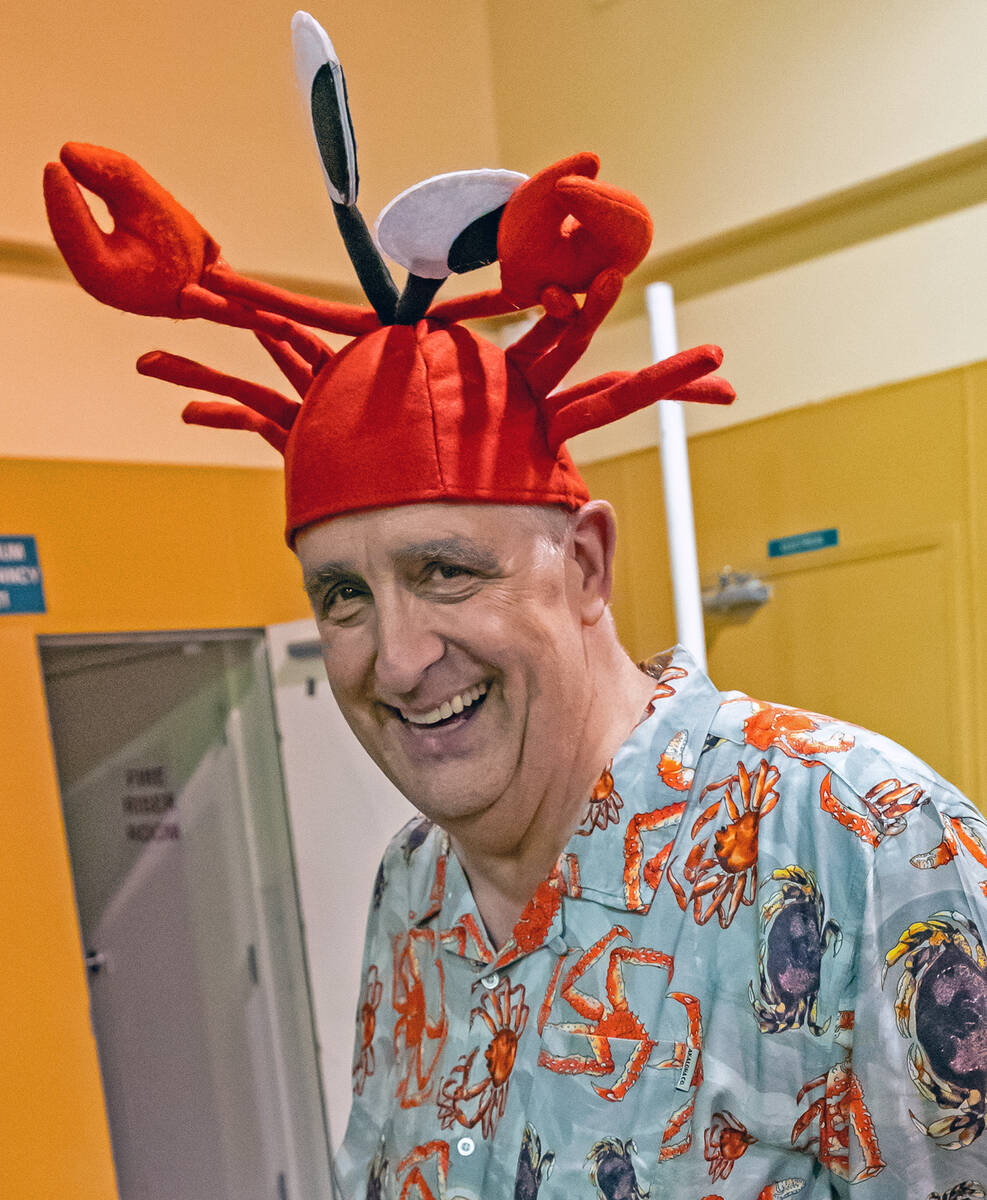 John Clausen/Pahrump Valley Times ACORN board president and Crab Fest creator Brian Kunzi wears ...
