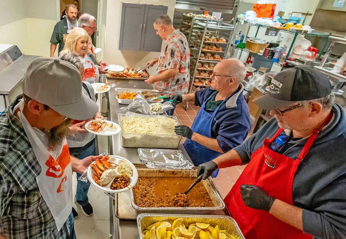 John Clausen/Pahrump Valley Times Crab Fest included a buffet line filled with deliciousness, i ...