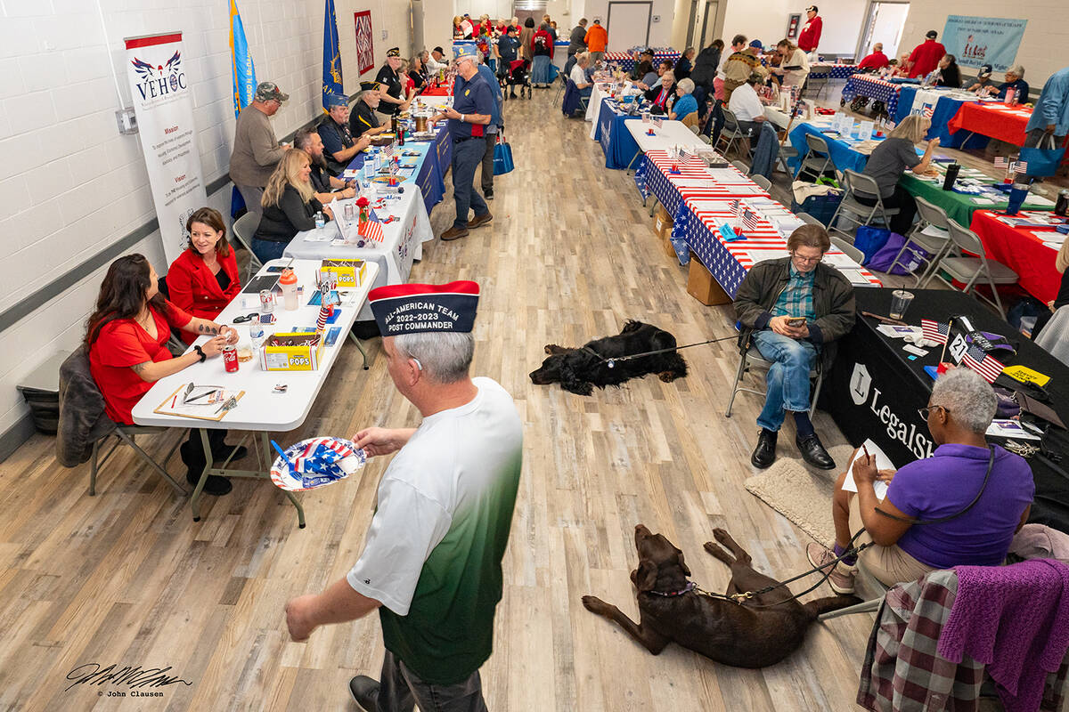 John Clausen/Pahrump Valley Times The Bob Ruud Community Center was filled with vendor tables f ...
