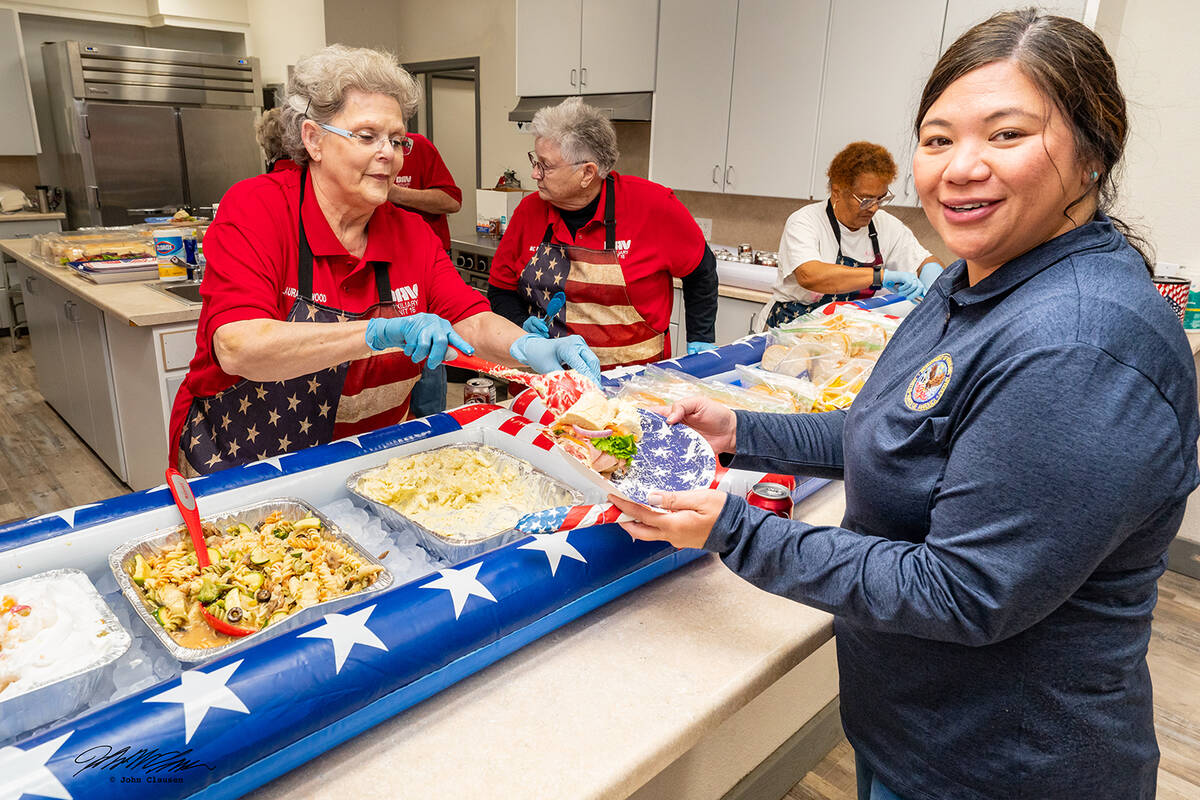 John Clausen/Pahrump Valley Times Ladies with the local DAV Auxiliary are shown serving up lunc ...