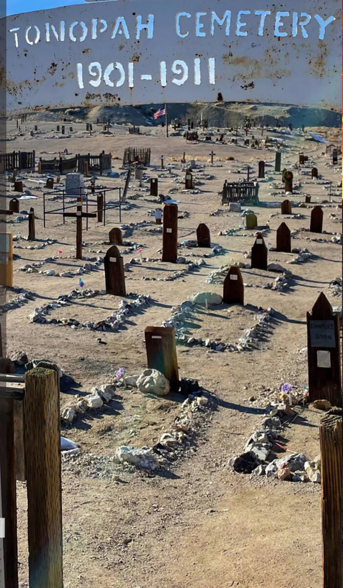 Special to the Pahrump Valley Times The Tonopah Cemetery is the final resting place of around 3 ...