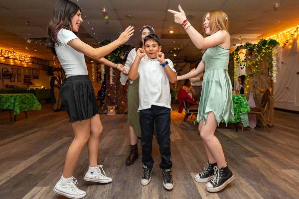 John Clausen/Pahrump Valley Times Local homeschool students are pictured boogying on the dance ...