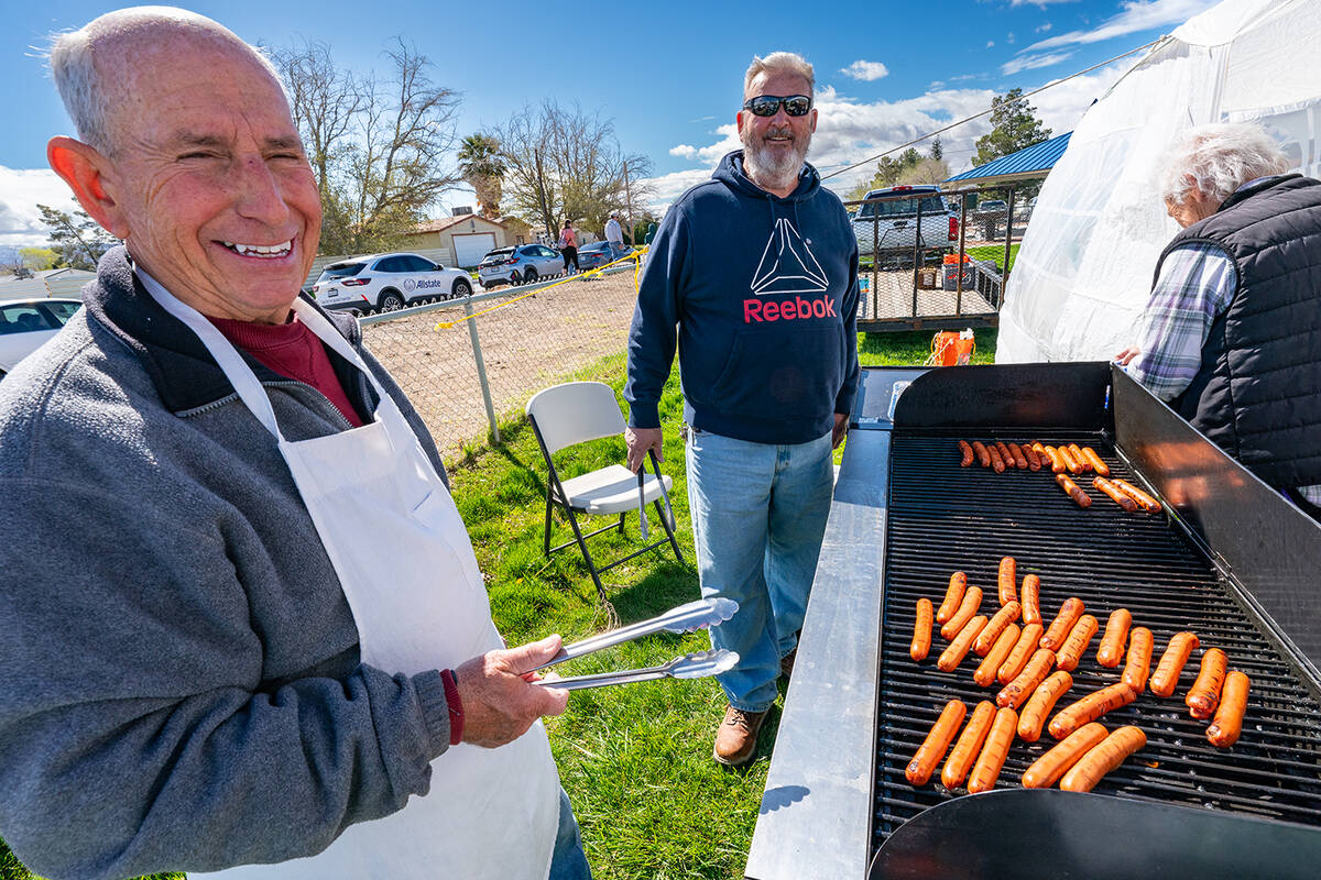 John Clausen/Pahrump Valley Times Easter at Simkins Park's lunch included hotdogs, grilled fres ...