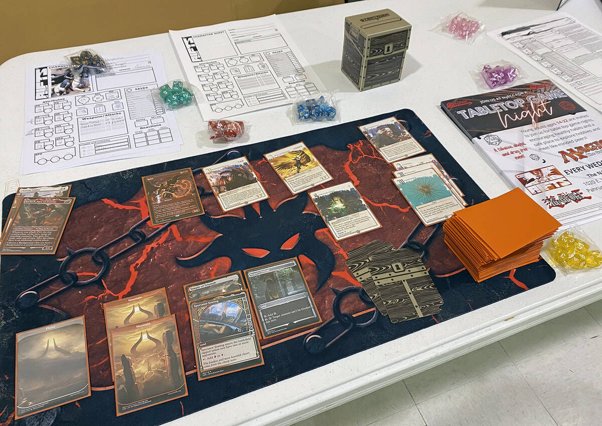 Robin Hebrock/Pahrump Valley Times Tabletop Game Nights give young adults ages 14 to 22 the cha ...