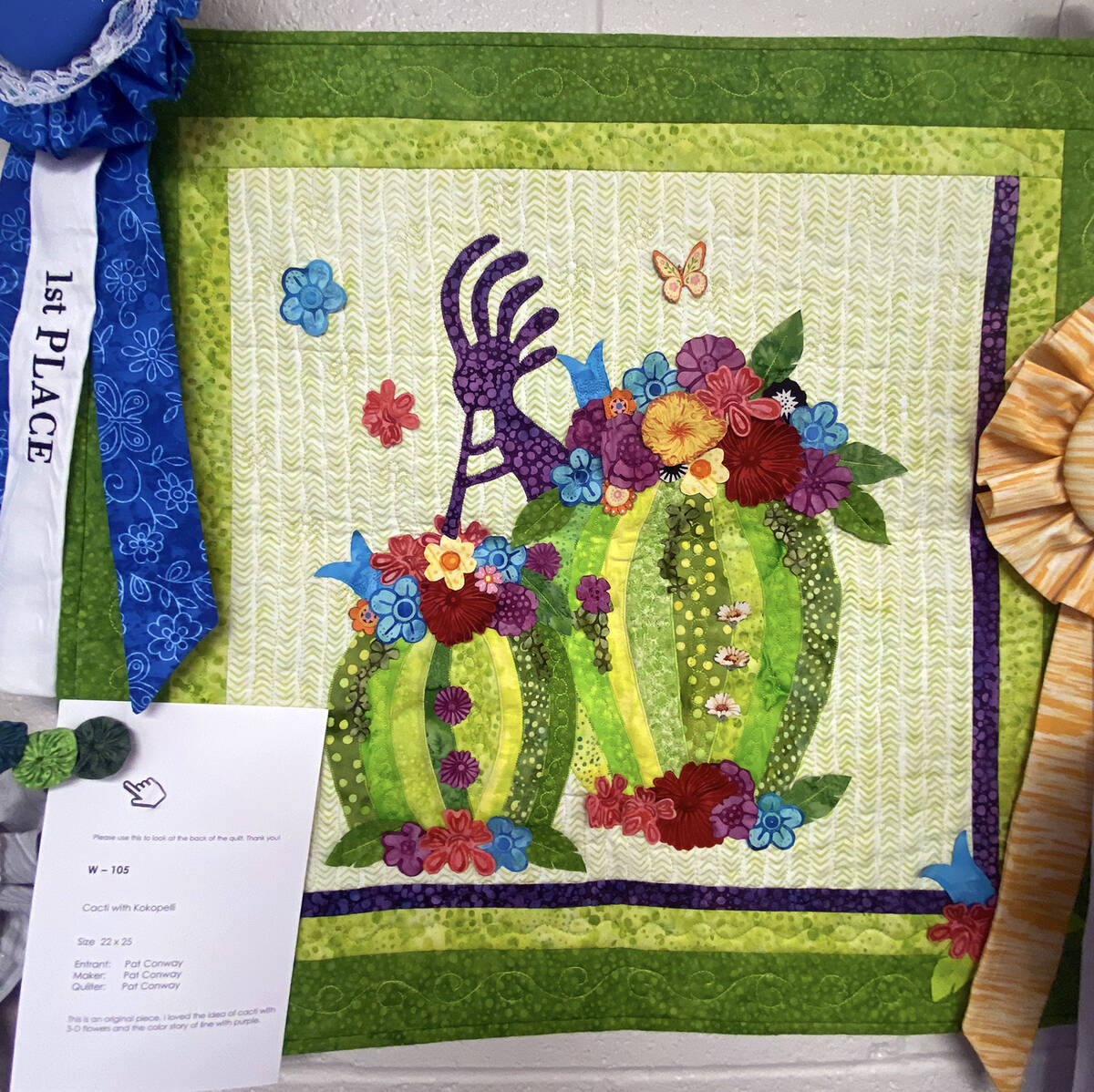 Robin Hebrock/Pahrump Valley Times Titled "Cactus with Kokopelli", this small quilt was created ...