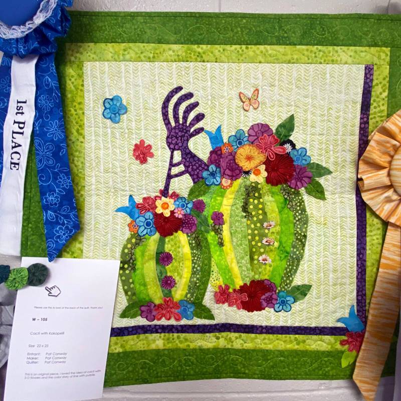 Robin Hebrock/Pahrump Valley Times Titled "Cactus with Kokopelli", this small quilt was created ...