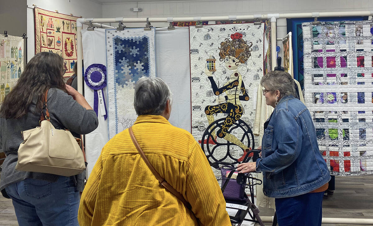 Robin Hebrock/Pahrump Valley Times The Pins and Needles Quilt Show attracted a crowd throughout ...