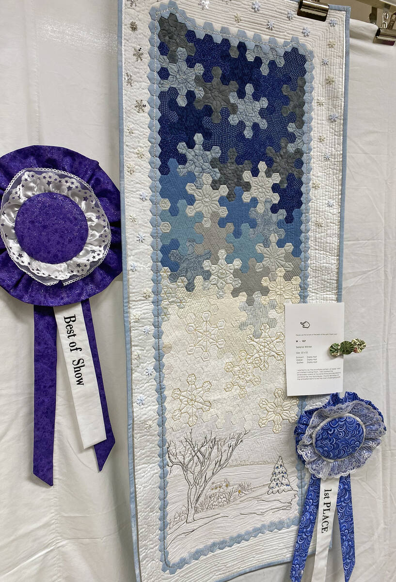 Robin Hebrock/Pahrump Valley Times Winning Best in Show for the 2024 Pins and Needles Quilt Sho ...