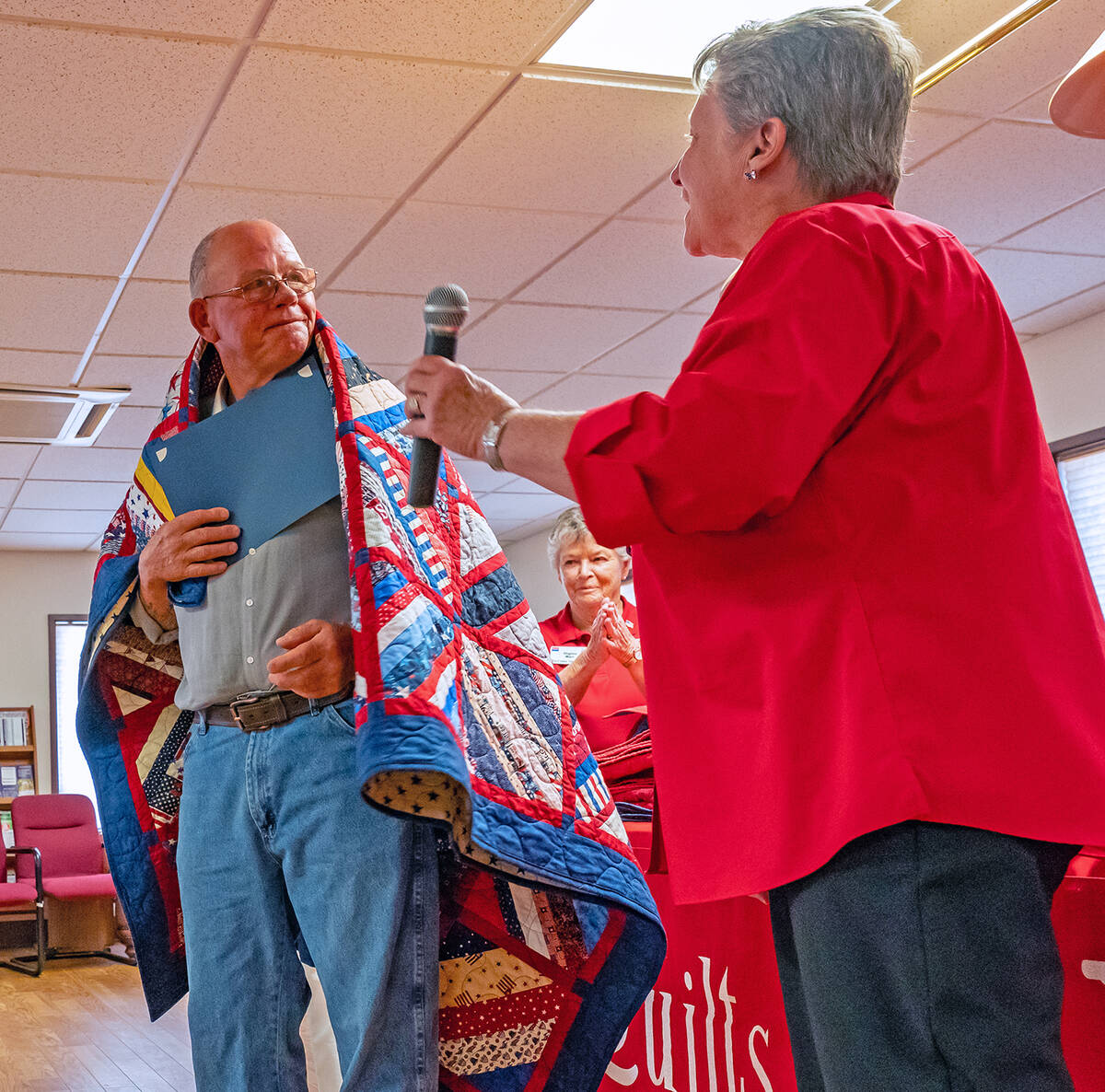 John Clausen/Pahrump Valley Times Nye County Valor Quilters were proud to present Quilts of Val ...