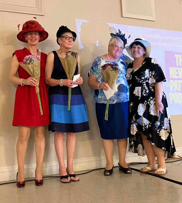 Members of the Pahrump Valley Republican Women Tea gathered in their best tea party attire for ...