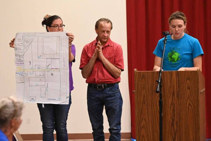 Richard Stephens/Special to the Pahrump Valley Times BGID board members present their land-use ...