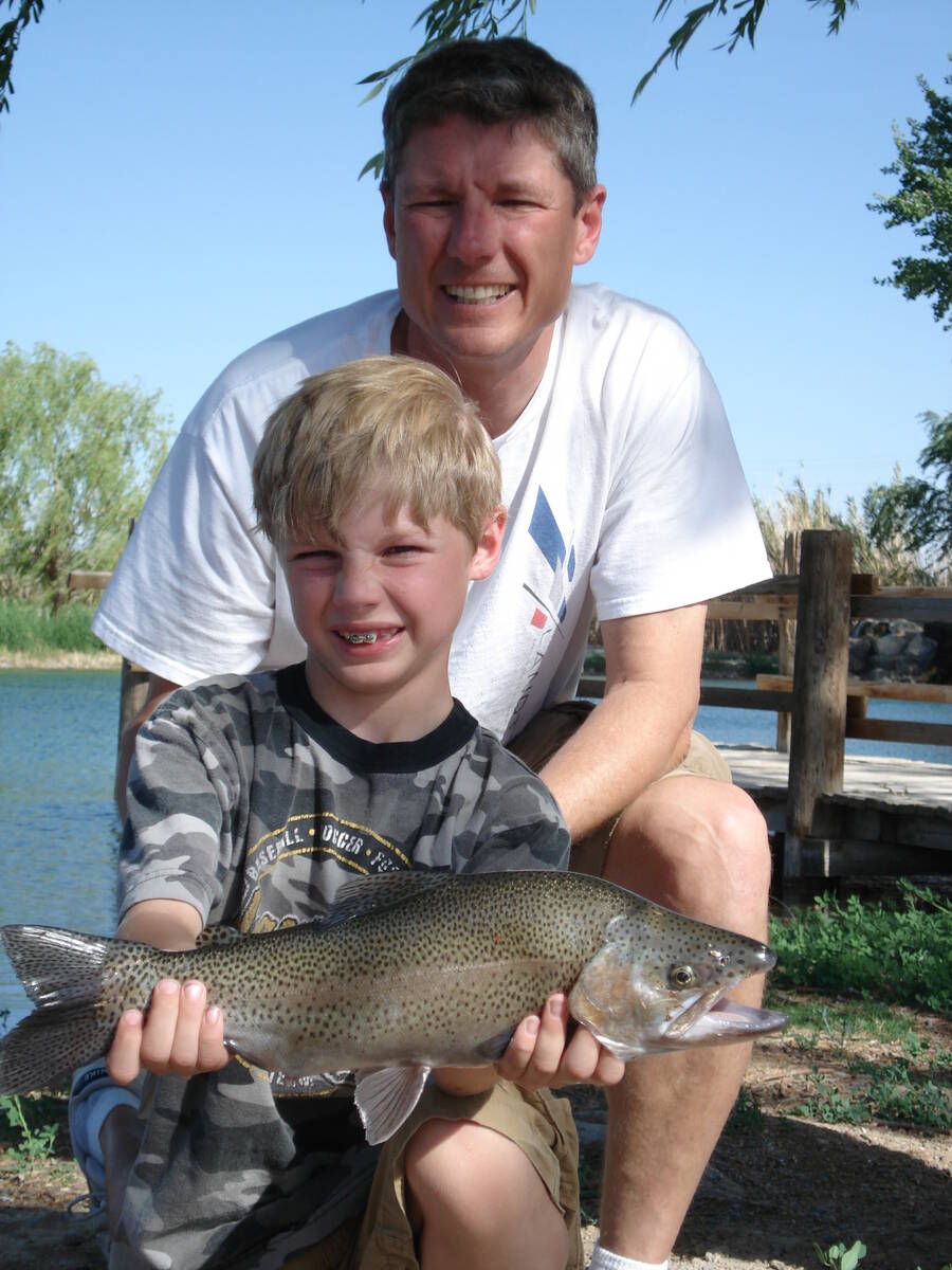 Special to the Pahrump Valley Times Friend and fishing buddy Mark Fiorentino was present when h ...