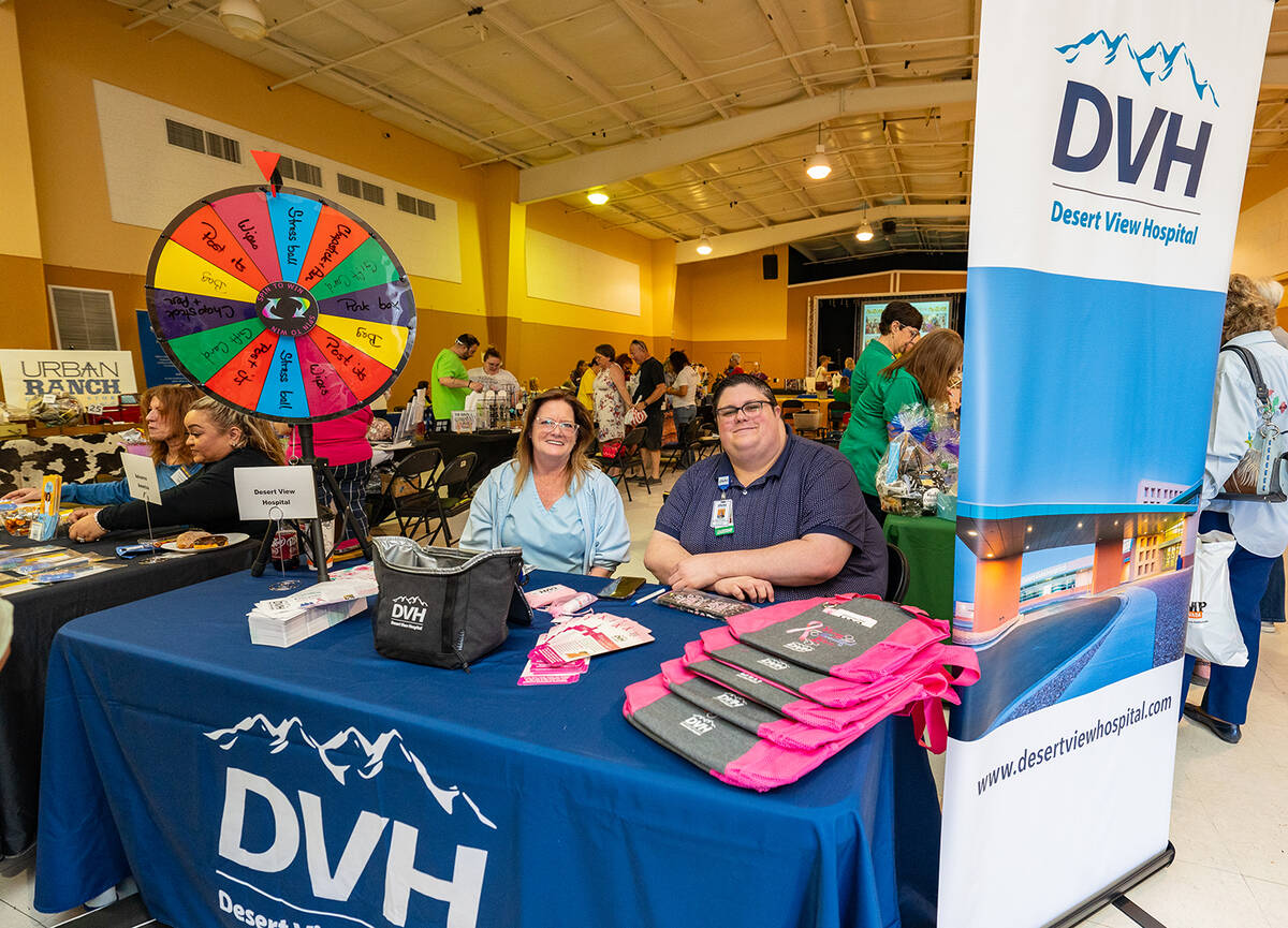 John Clausen/Pahrump Valley Times Desert View Hospital's Women's Expo booth included a game in ...