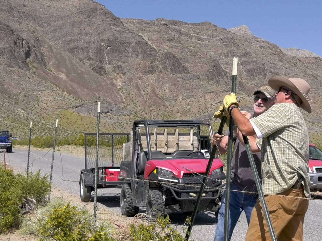 Deanna O'Donnell/Special to the Pahrump Valley Times Volunteers and county officials worked tog ...