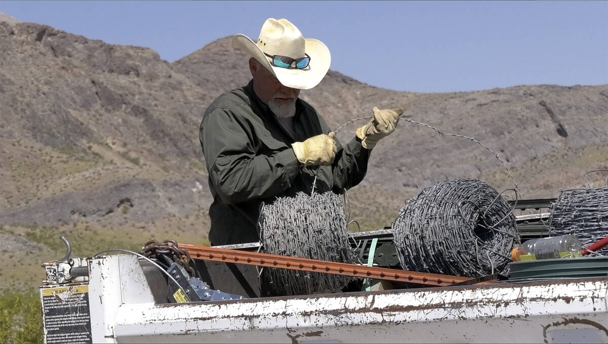 Deanna O'Donnell/Special to the Pahrump Valley Times Fence posts and barbed wire provide a simp ...