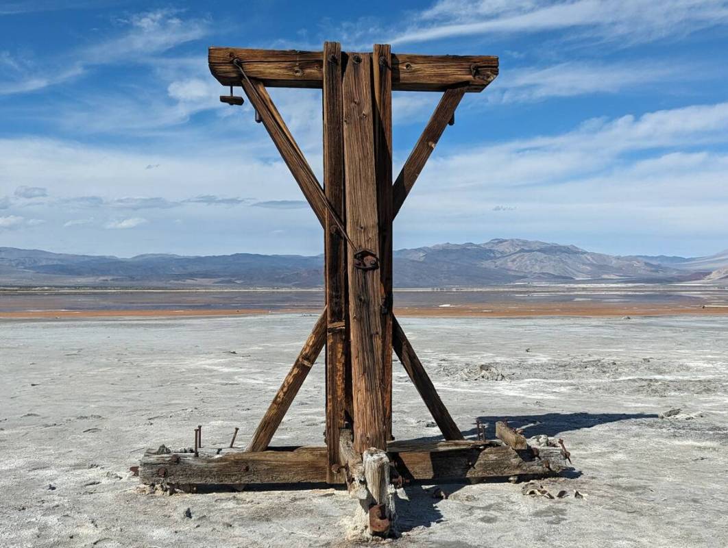 National Park Service This 113-year-old historic salt tram tower in Saline Valley was pulled ov ...