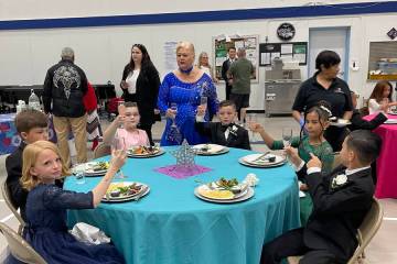 Special to the Pahrump Valley Times The students were served a complete dinner, where they all ...