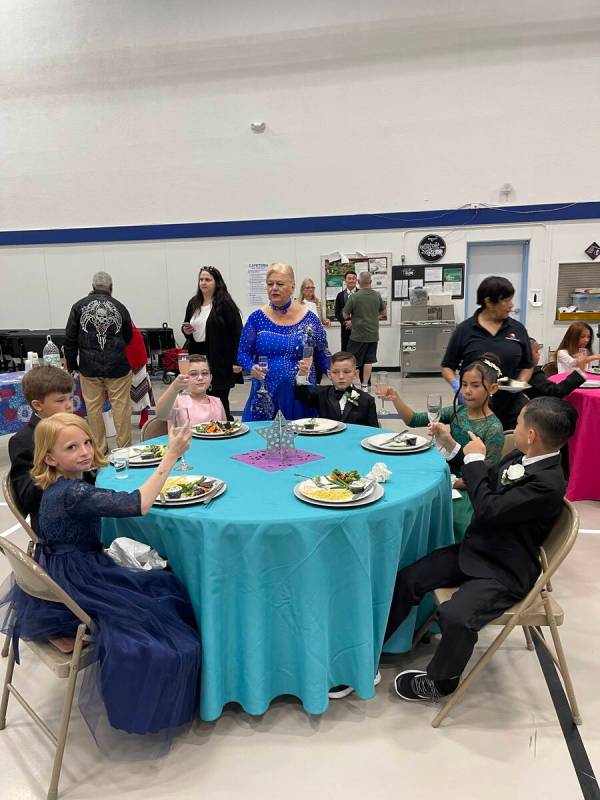 Special to the Pahrump Valley Times The students were served a complete dinner, where they all ...