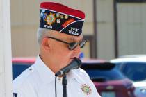 Robin Hebrock/Pahrump Valley Times VFW Post #10054 Commander Steven Kennard offered remarks at ...