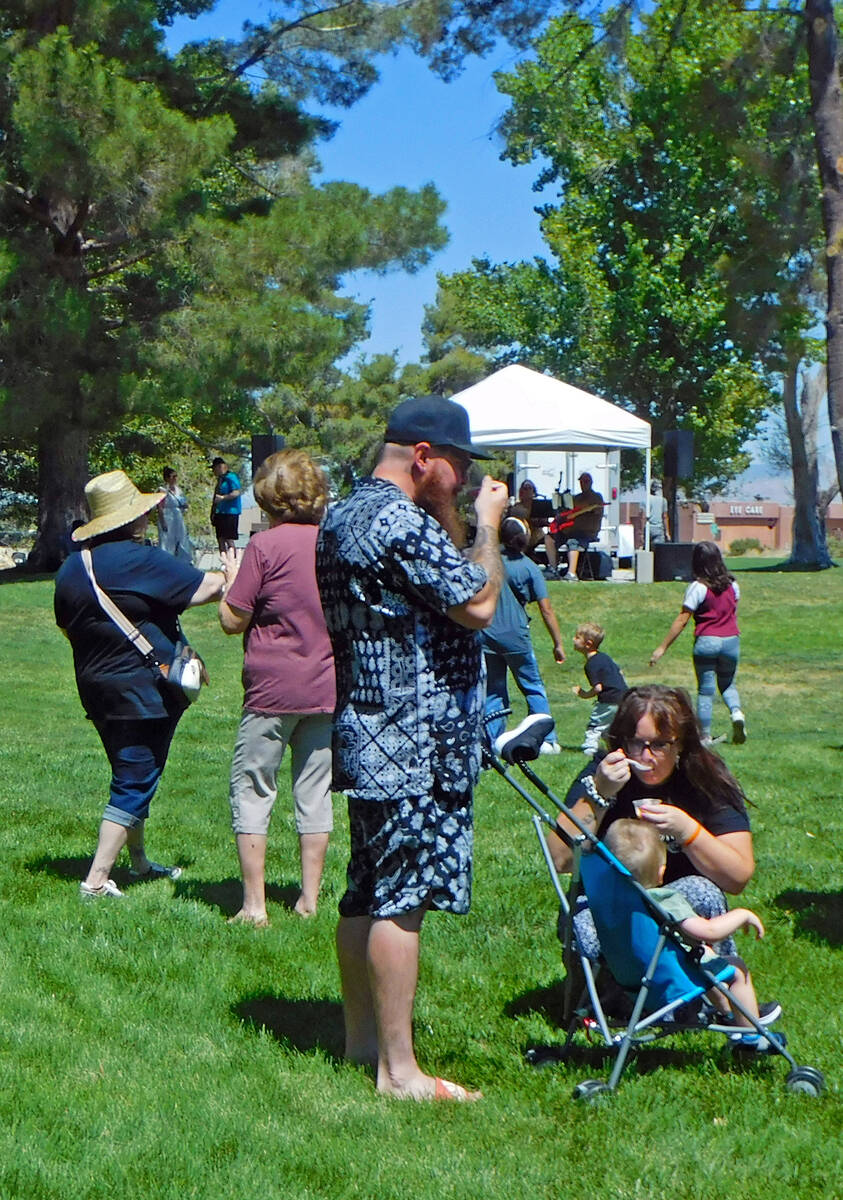Robin Hebrock/Pahrump Valley Times Local families were able to enjoy a day of taco tasting toge ...