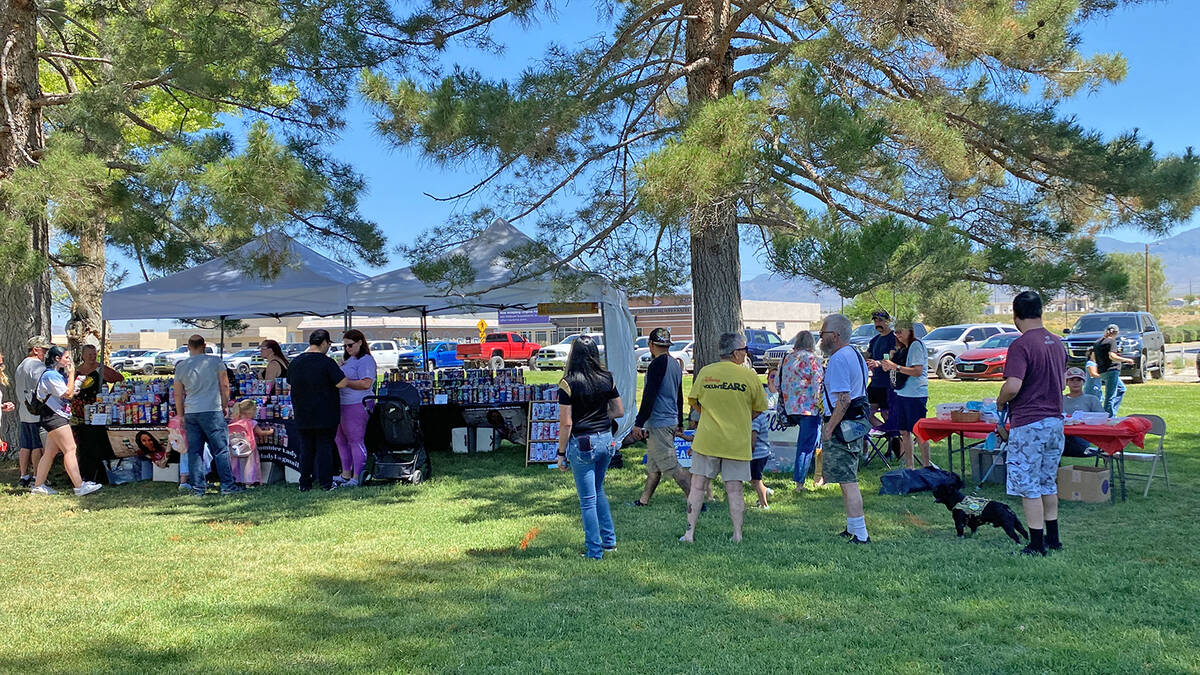 Robin Hebrock/Pahrump Valley Times There were two dozen vendor booths taking part in Taco Fest ...