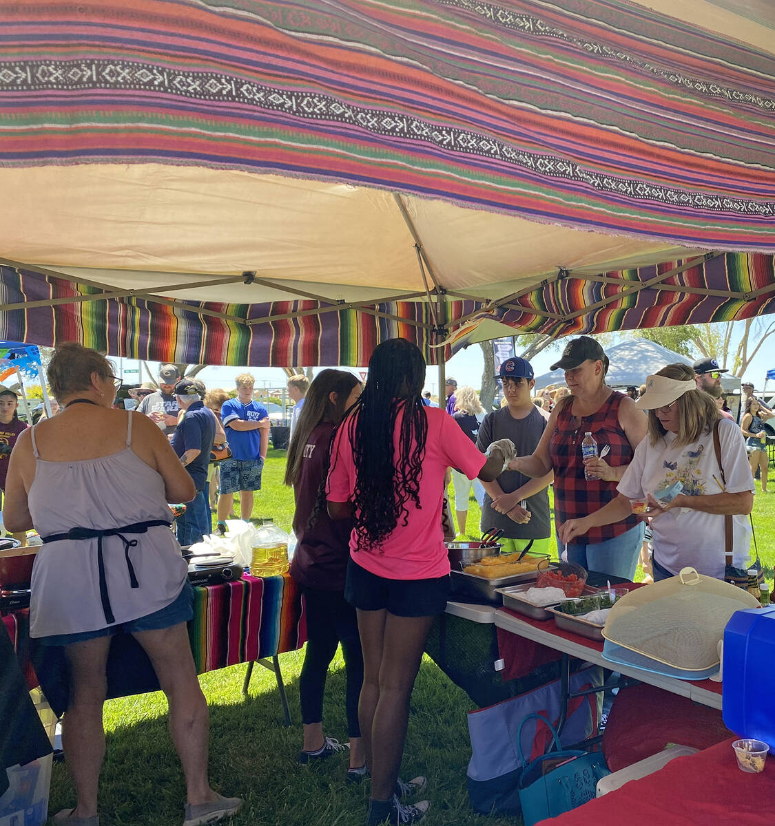 Robin Hebrock/Pahrump Valley Times Dr. Suzanne Zervantian's Taco Fest competitor booth was all ...