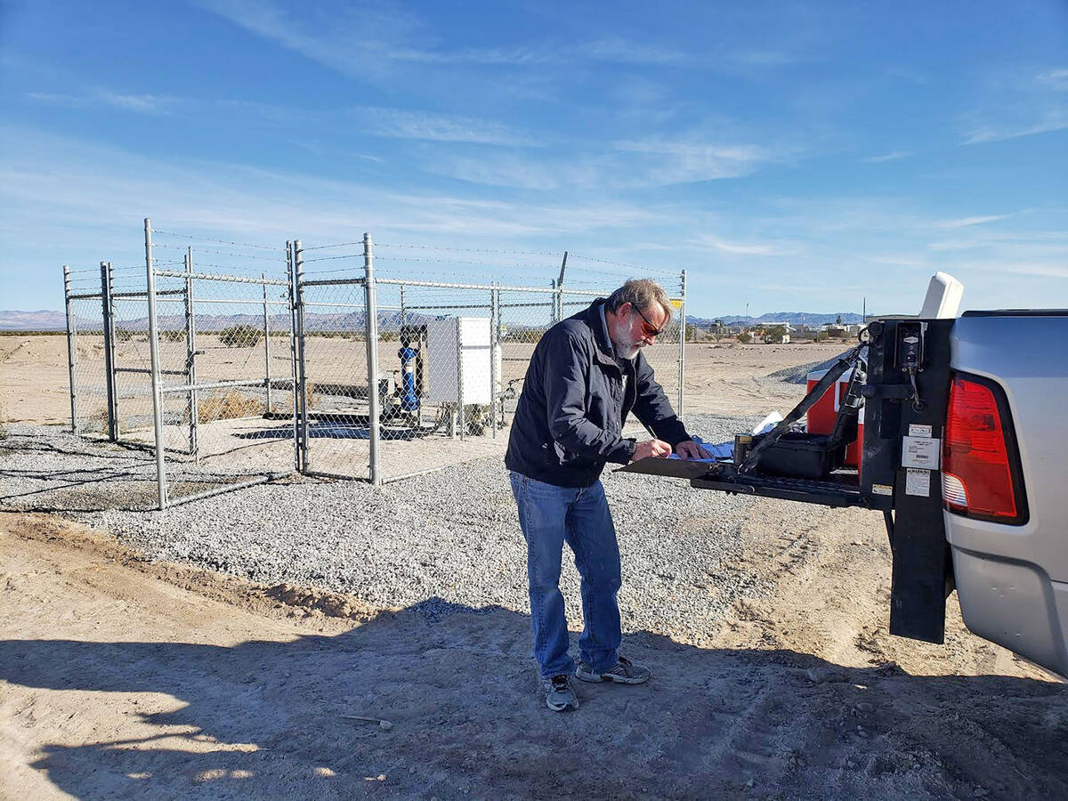 Special to the Pahrump Valley Times A well at the Amargosa Elementary School was another locati ...