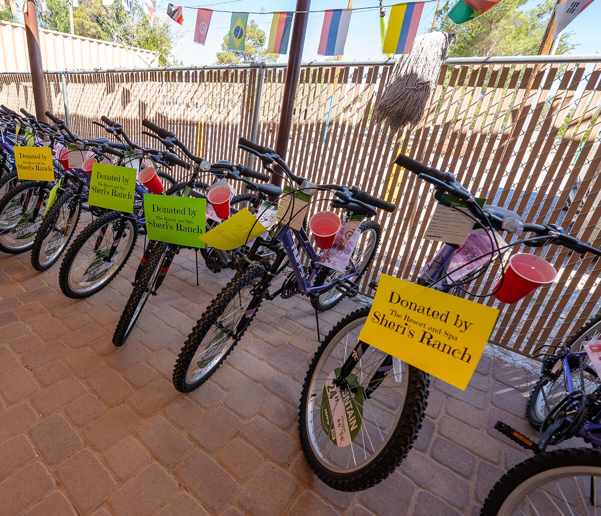 John Clausen/Pahrump Valley Times This file photo shows a lineup if bikes that were raffled off ...