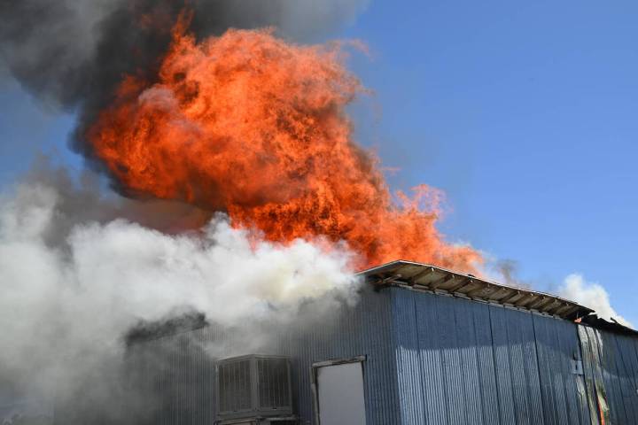 Special to the Pahrump Valley Times A structure fire on Joanita Street is just one example of t ...