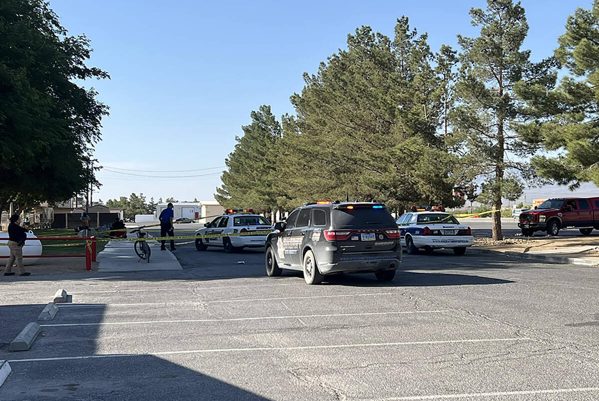 The homicide scene at Petrack Park in Pahrump on Tuesday, June 19, 2024. (NCSO via Facebook)