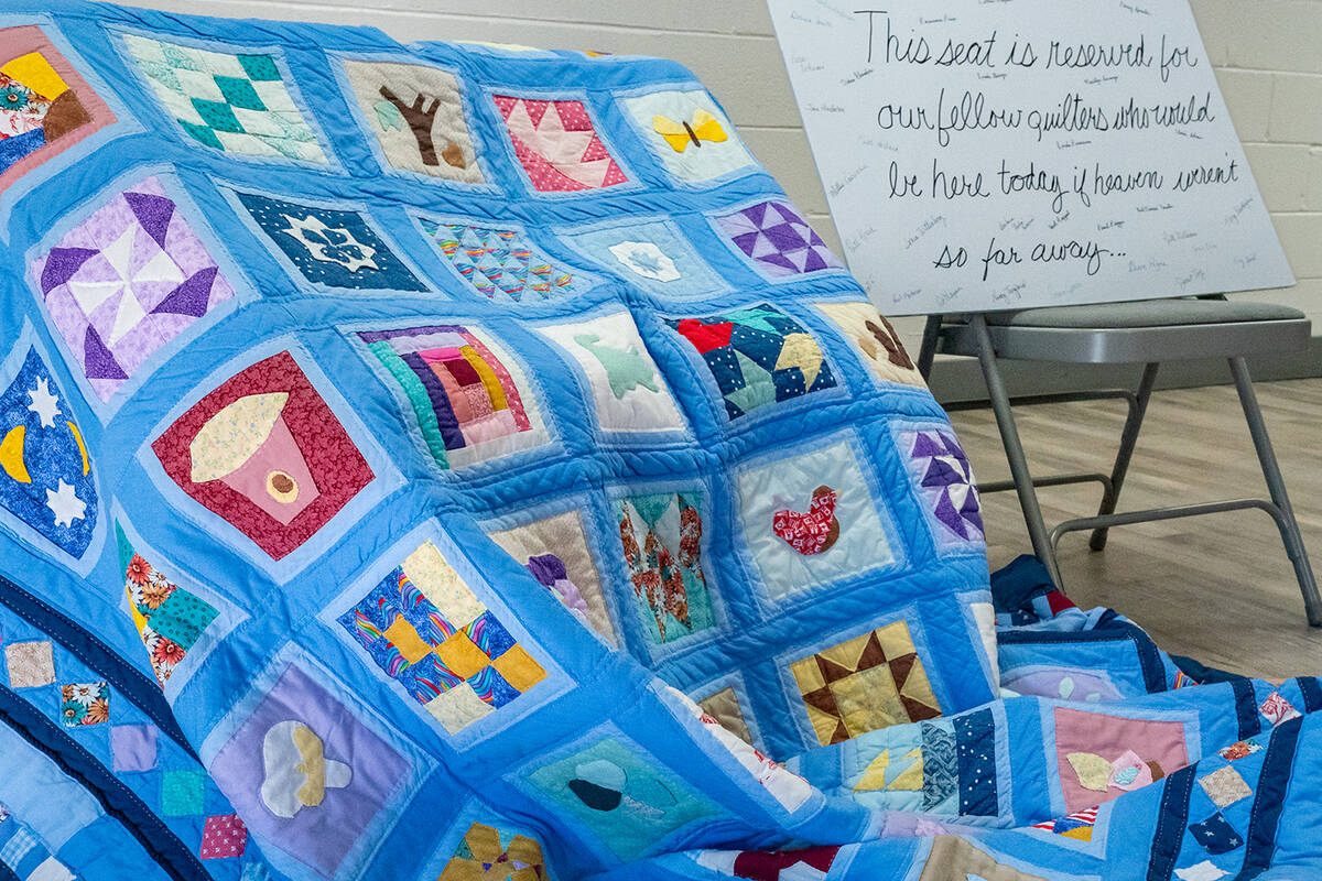 John Clausen/Pahrump Valley Times A special seat was reserved for Shadow Mountain Quilters memb ...