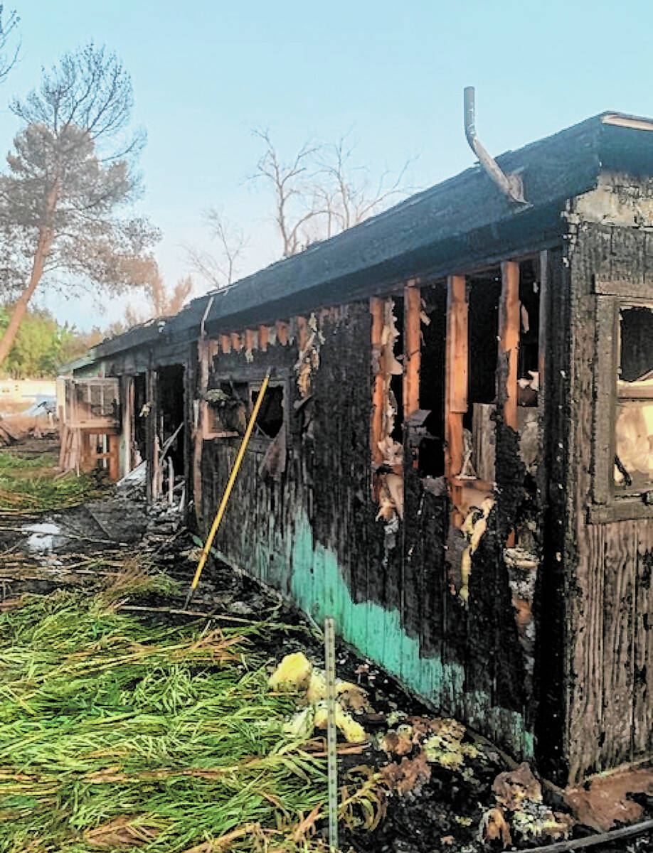 Special to the Pahrump Valley Times A fire on June 25 is believed to have started in an air-con ...