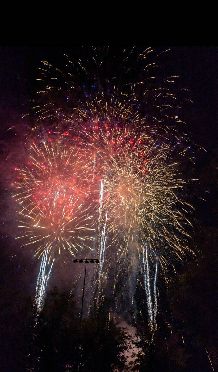 Fireworks illuminated the sky over Pahrump on Independence Day. The sounds and sights of firewo ...