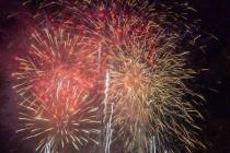 Fireworks illuminated the sky over Pahrump on Independence Day. The sounds and sights of firewo ...