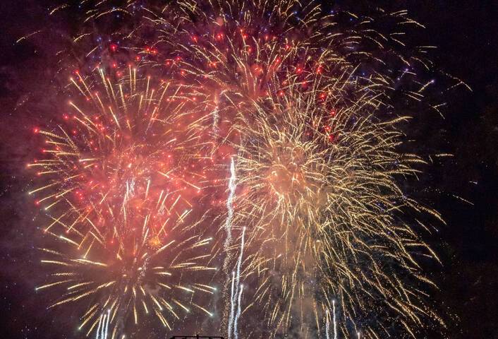 Fireworks illuminated the sky over Pahrump on Independence Day. The sounds and sights of firewo ...