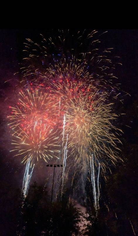 Fireworks illuminated the sky over Pahrump on Independence Day. The sounds and sights of firewo ...