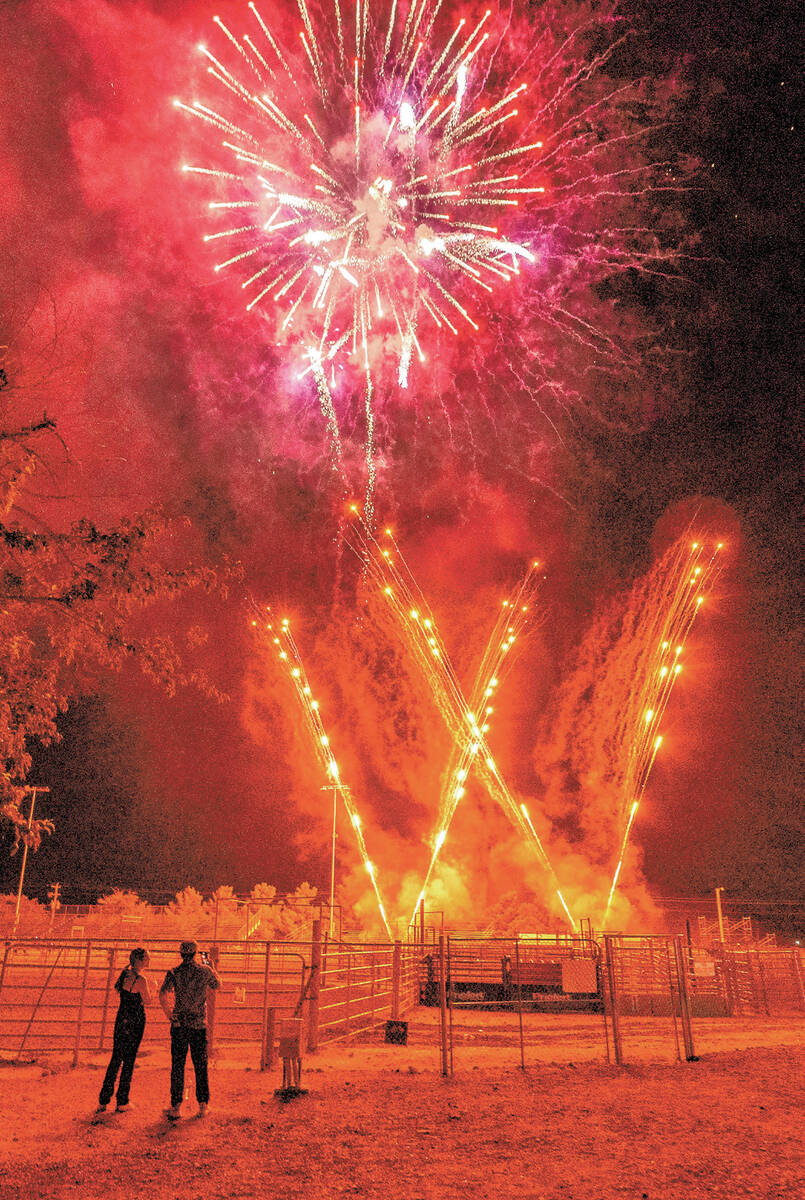 John Clausen/Pahrump Valley Times This year’s fireworks show featured plenty o ...