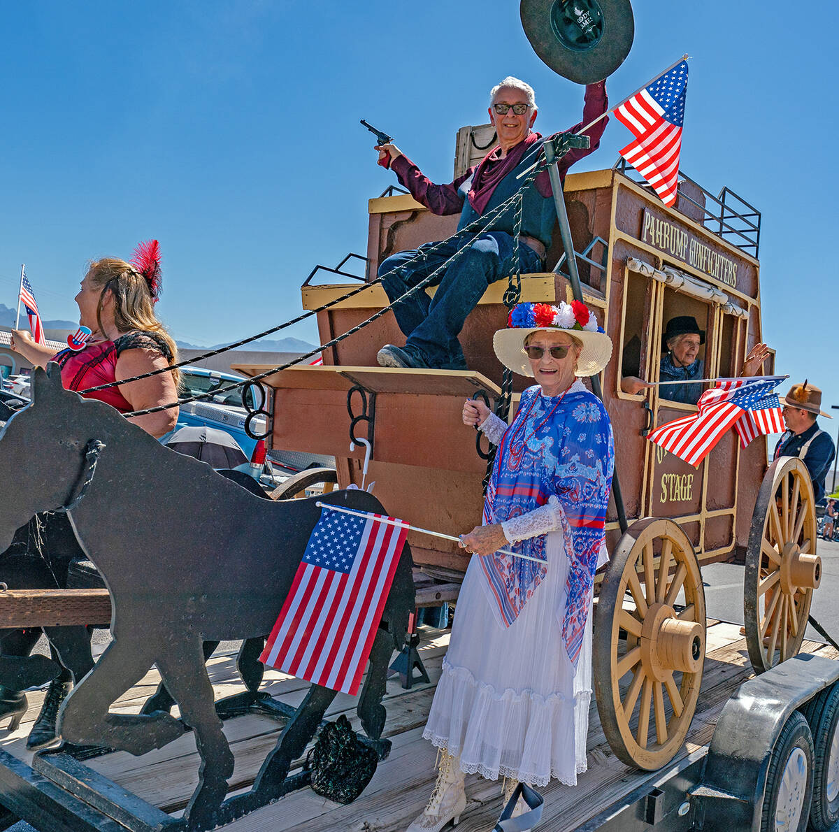 John Clausen/Pahrump Valley Times Taking home the title for Most Enthusiastic 4th of July Parad ...