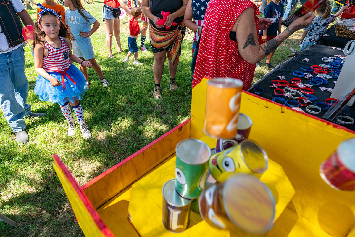 John Clausen/Pahrump Valley Times All kinds of games were set up at the Family Fun Day that fol ...