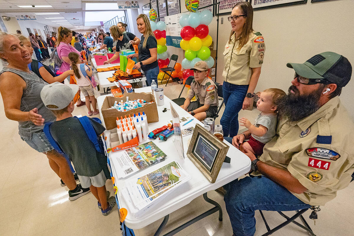 John Clausen/Pahrump Valley Times The Back to School Fair served hundreds of area students with ...