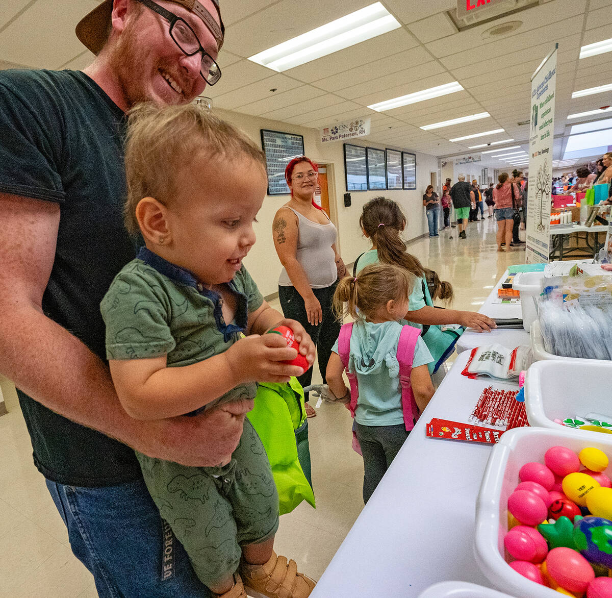 John Clausen/Pahrump Valley Times Parents brought the whole family to the Back to School Fair, ...