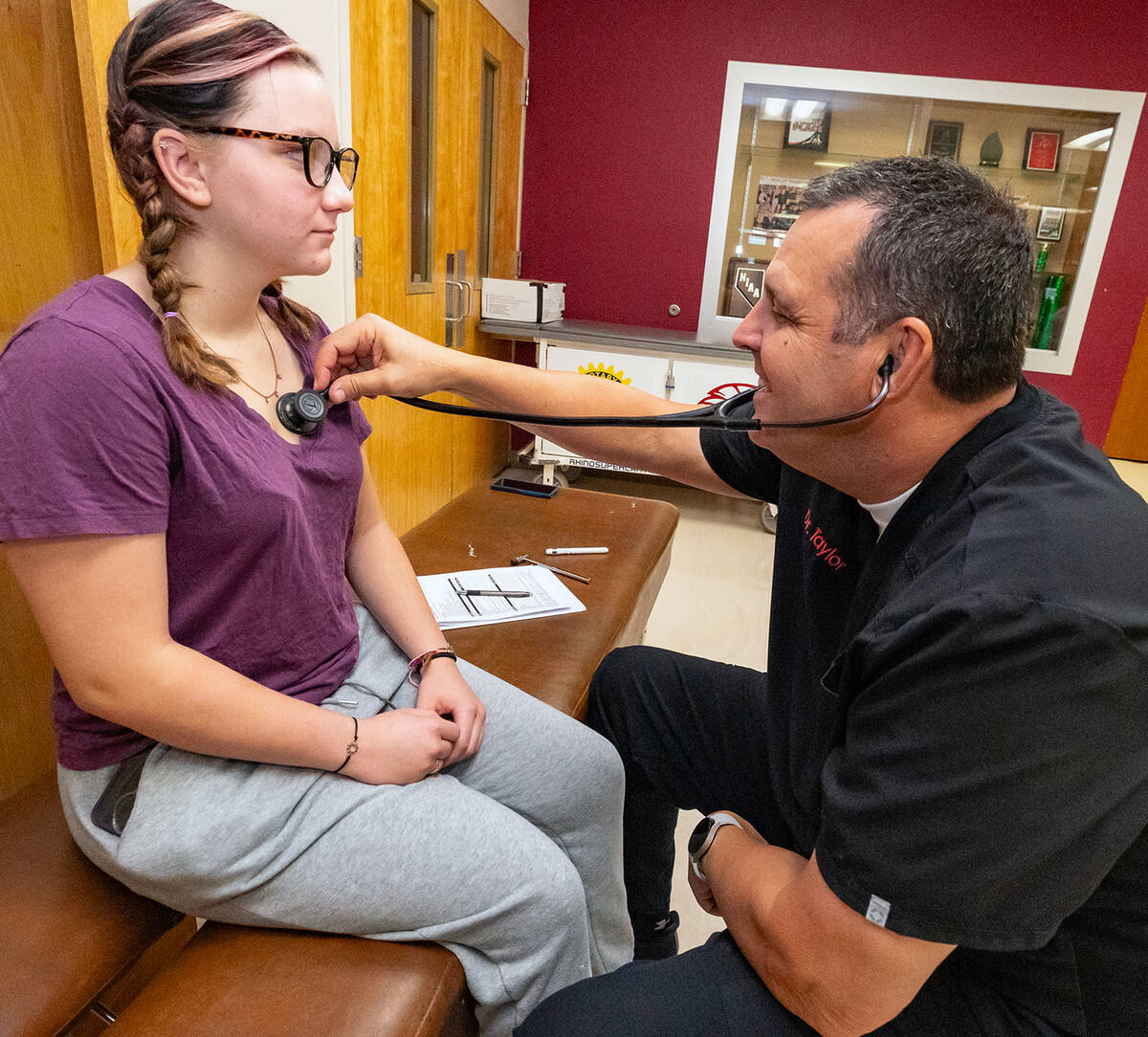 John Clausen/Pahrump Valley Times Dr. Michael Taylor of Spring Mountain Medical is pictured lis ...