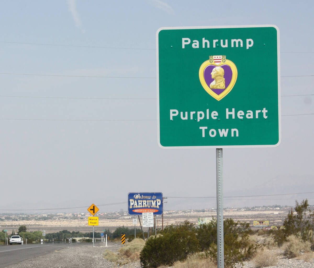 Robin Hebrock/Pahrump Valley Times The town of Pahrump and Nye County both became official Purp ...