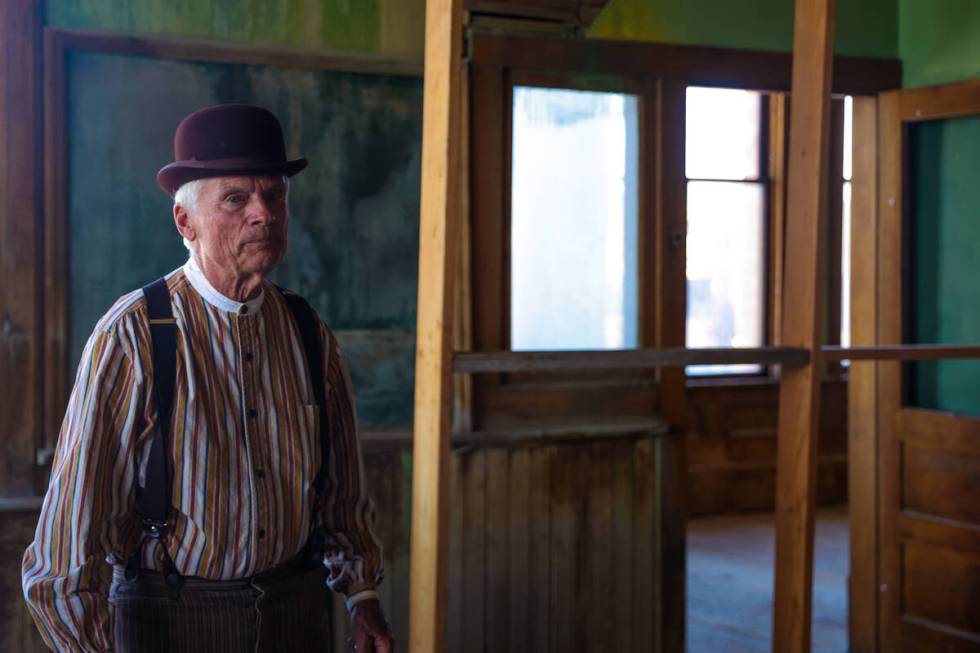 Goldfield Historical Society president John Ekman stands inside of a classroom located int the ...