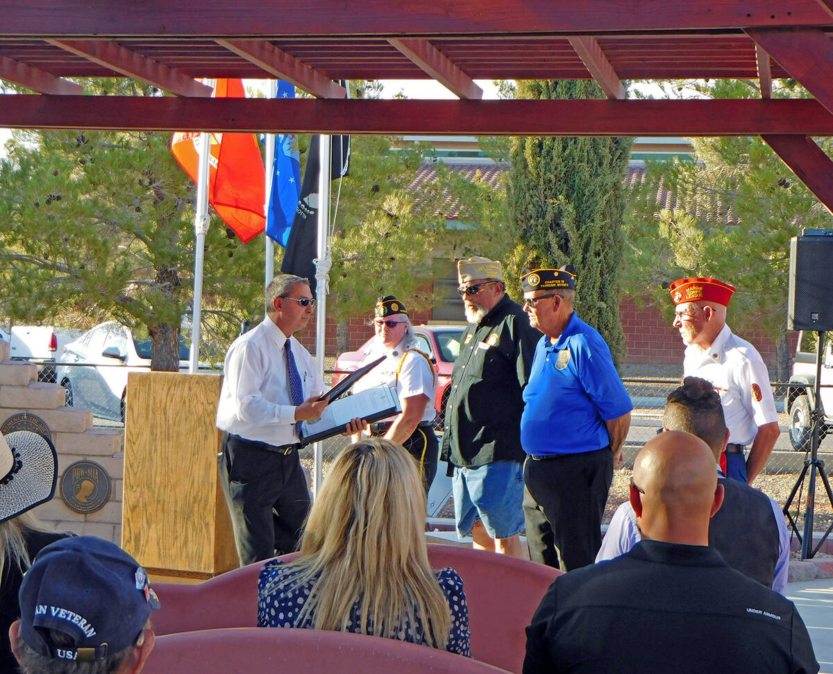 Robin Hebrock/Pahrump Valley Times Nye County Commissioner and veteran Bruce Jabbour is picture ...